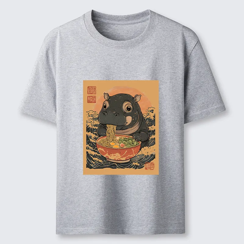 Tokyo-Tiger Moo Deng Eat Ramen Classic T-Shirt