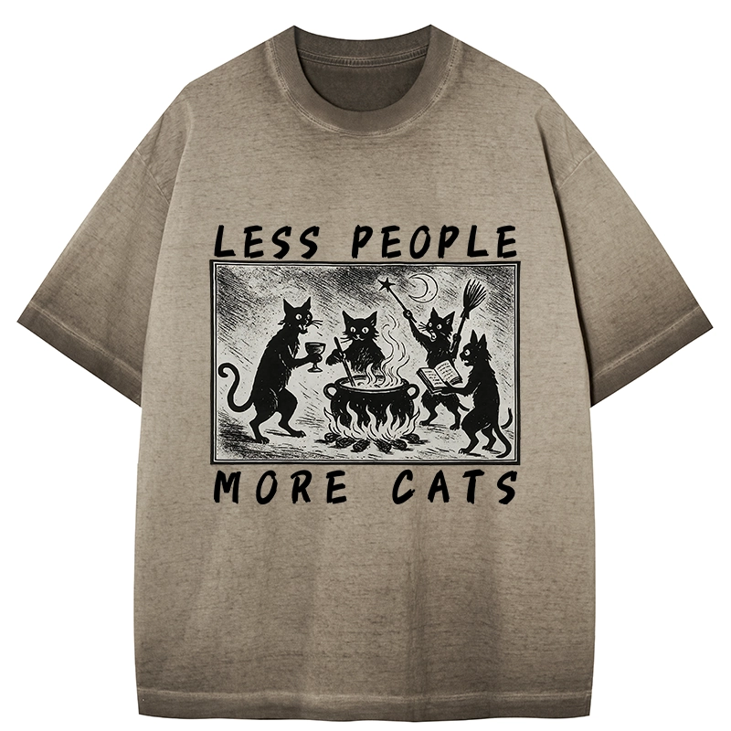 Tokyo-Tiger Cat Sacrifice Ceremony Gradient Washed T-Shirt