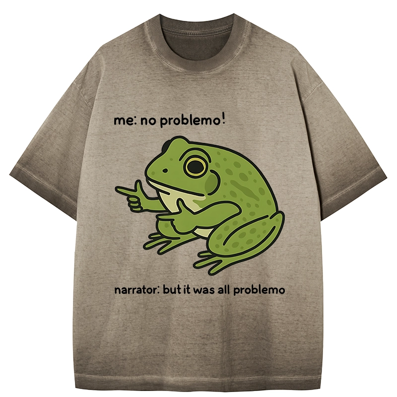 Tokyo-Tiger Stupid Frog Meme Gradient Washed T-Shirt