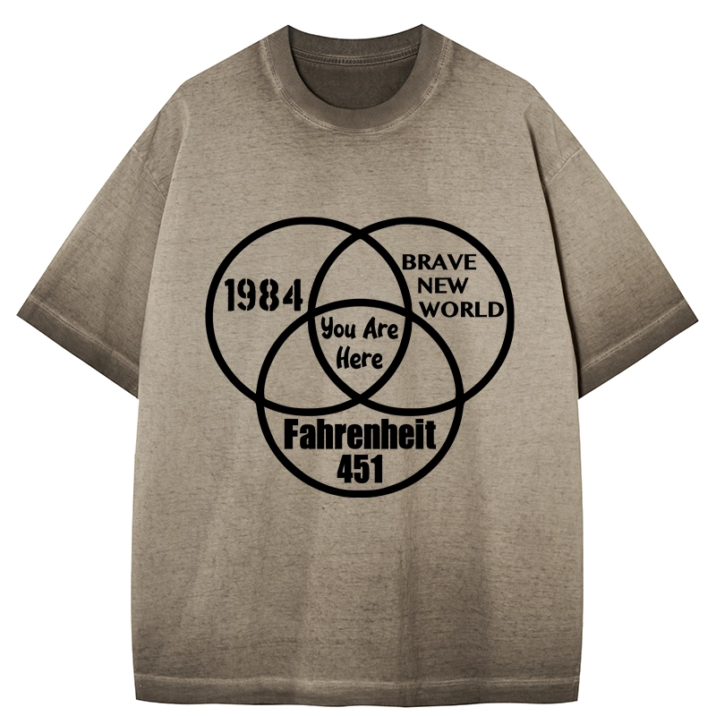 Tokyo-Tiger Multidimensional Thinking And Rebellion Gradient Washed T-Shirt