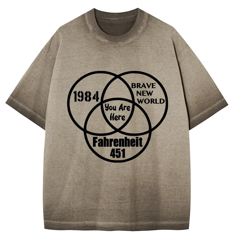 Tokyo-Tiger Multidimensional Thinking And Rebellion Gradient Washed T-Shirt