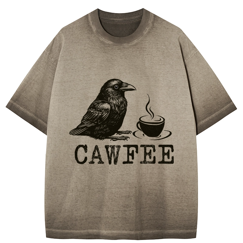 Tokyo-Tiger Cawfee Funny Japan Meme Gradient Washed T-Shirt