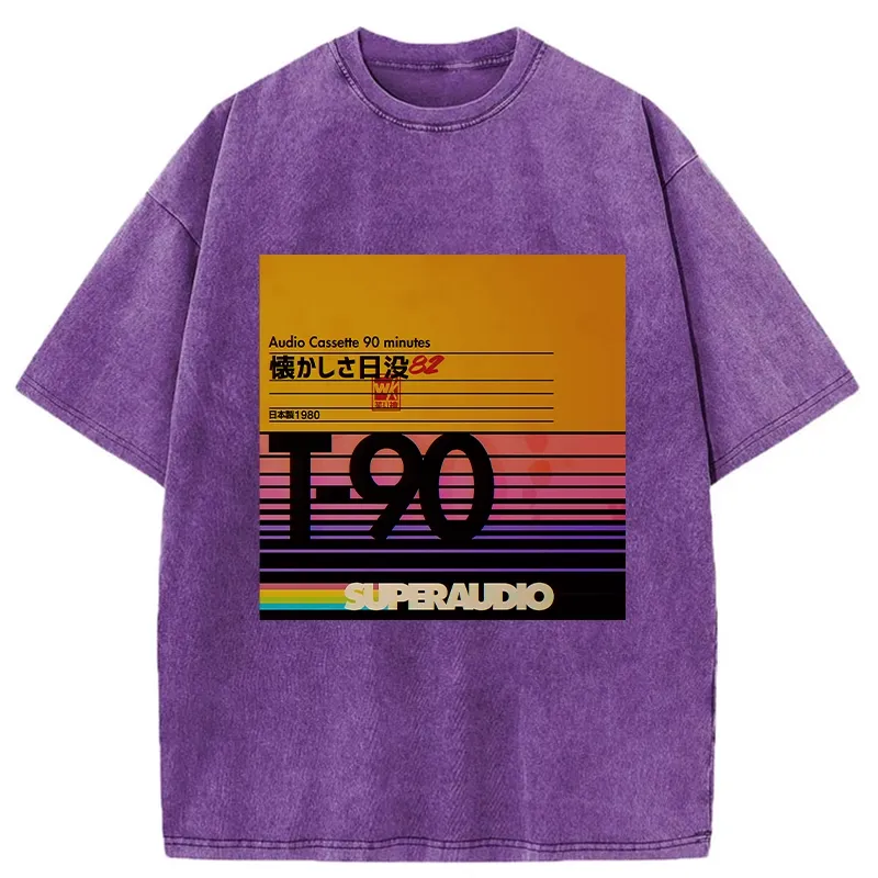 Tokyo-Tiger Audio Cassette 90 Minutes Washed T-Shirt