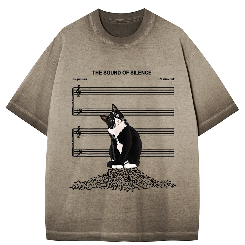 Tokyo-Tiger The Sound Of Silence Gradient Washed T-Shirt