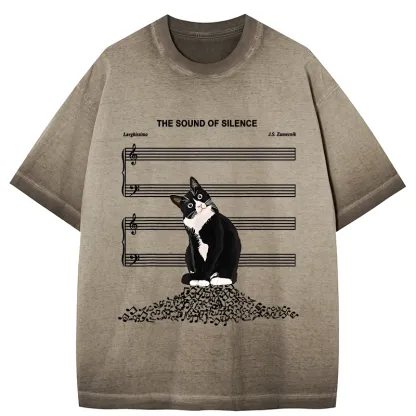 Tokyo-Tiger The Sound Of Silence Gradient Washed T-Shirt