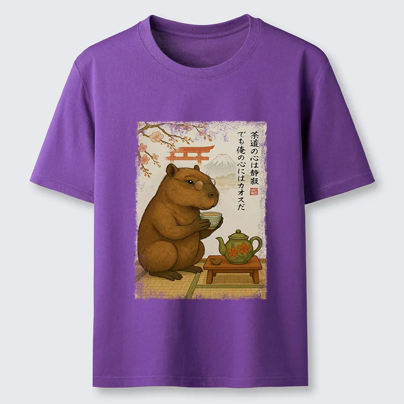 Tokyo-Tiger Tea Time With a Capybara Classic T-Shirt