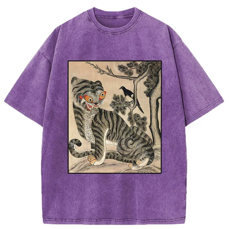 Tokyo-Tiger Tiger And Magpie Washed T-Shirt