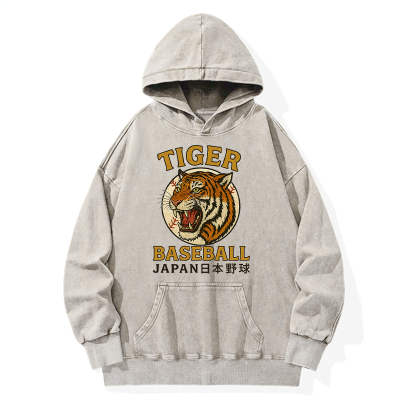 Tokyo-Tiger Osaka Japan Baseball Team Washed Hoodie