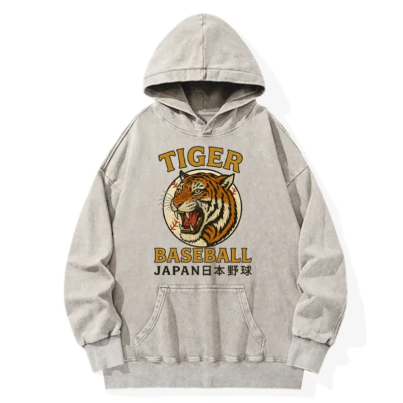 Tokyo-Tiger Osaka Japan Baseball Team Washed Hoodie