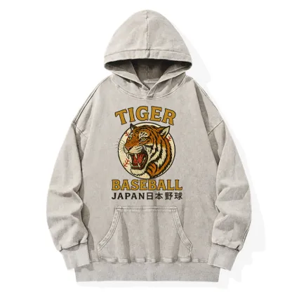 Tokyo-Tiger Osaka Japan Baseball Team Washed Hoodie