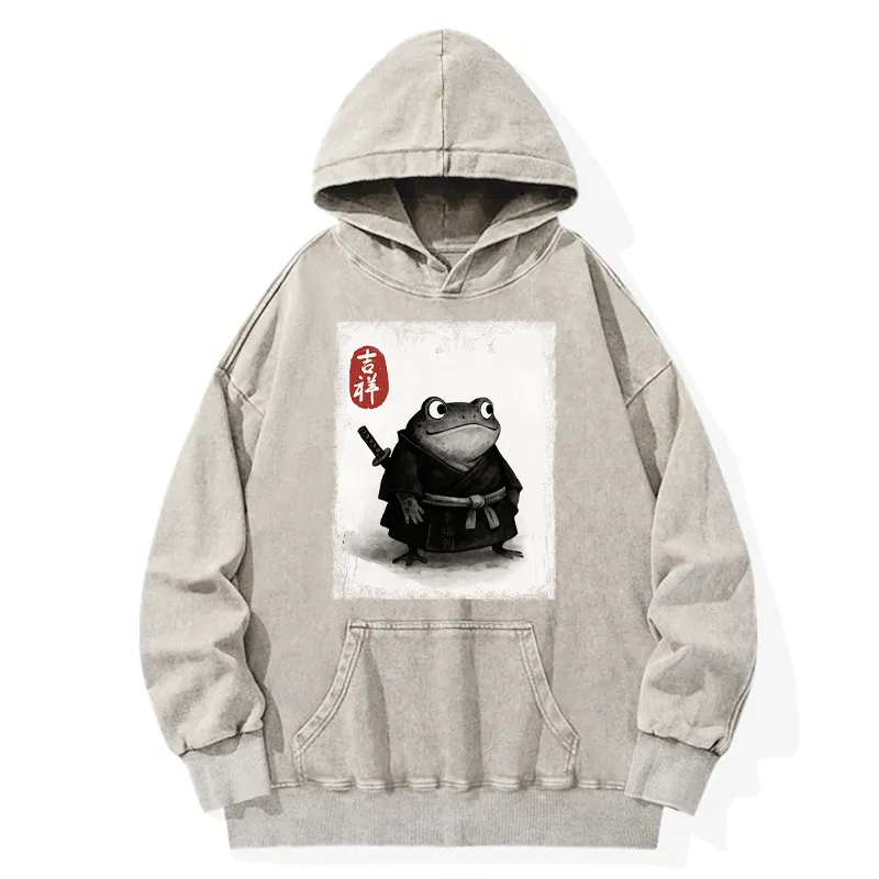 Tokyo-Tiger Blade of the Frog: A Samurai's Tale Washed Hoodie