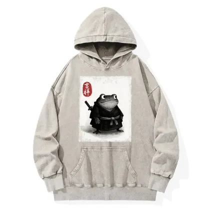 Tokyo-Tiger Blade of the Frog: A Samurai's Tale Washed Hoodie