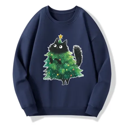 Tokyo-Tiger Christmas Tree Cat Japan Classic Sweatshirt