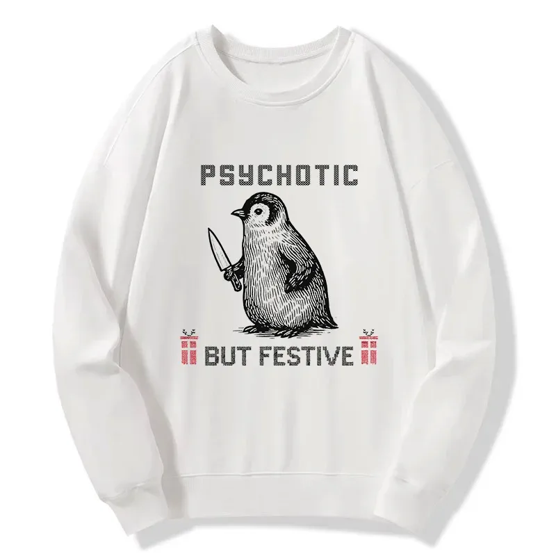 Tokyo-Tiger Overstimulated but Festive Christmas Classic Sweatshirt
