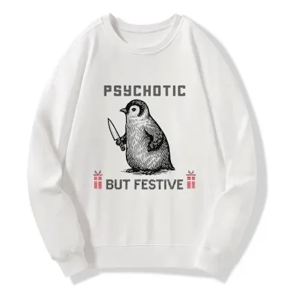 Tokyo-Tiger Overstimulated but Festive Christmas Classic Sweatshirt