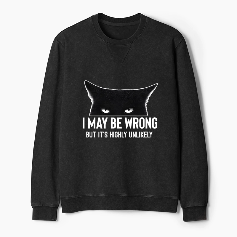 Tokyo-Tiger Cat Can Do No Wrong Washed Terry Sweatshirt