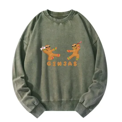 Tokyo-Tiger Gingerbread Ninja Washed Sweatshirt