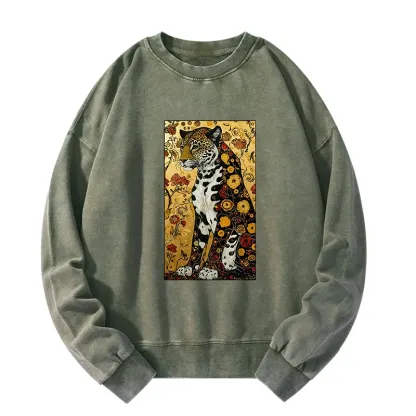 Tokyo-Tiger Magnificent Leopard Washed Sweatshirt