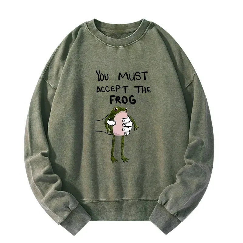 Tokyo-Tiger Accept This Frog Washed Sweatshirt