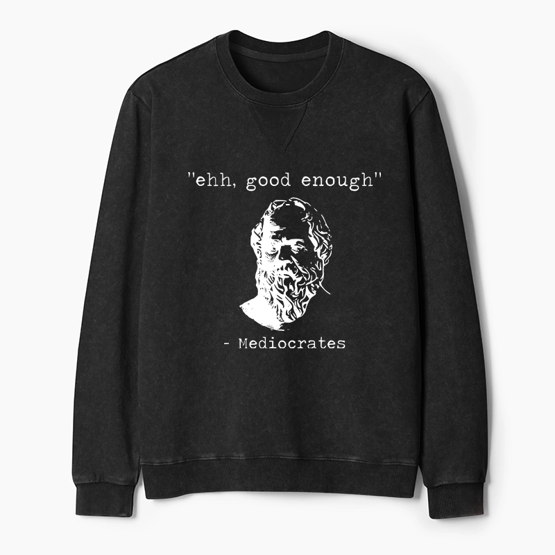 Tokyo-Tiger Mediocrates Meme Washed Terry Sweatshirt