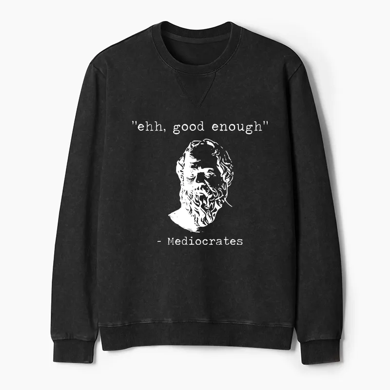 Tokyo-Tiger Mediocrates Meme Washed Terry Sweatshirt
