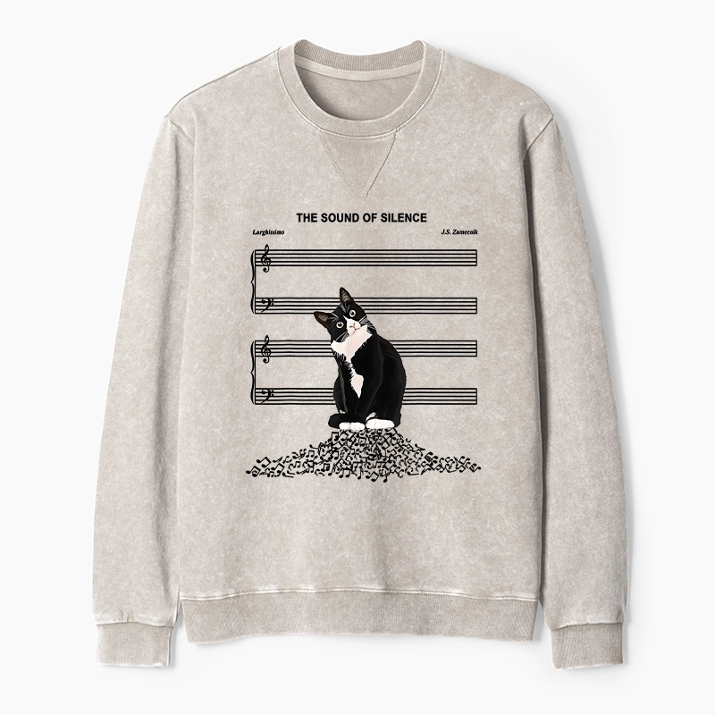 Tokyo-Tiger The Sound Of Silence Washed Terry Sweatshirt