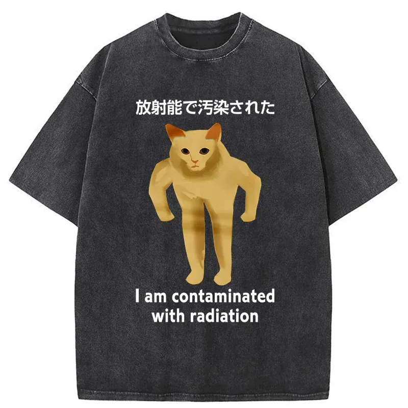 Tokyo-Tiger Mutant Cat Funny Washed T-Shirt