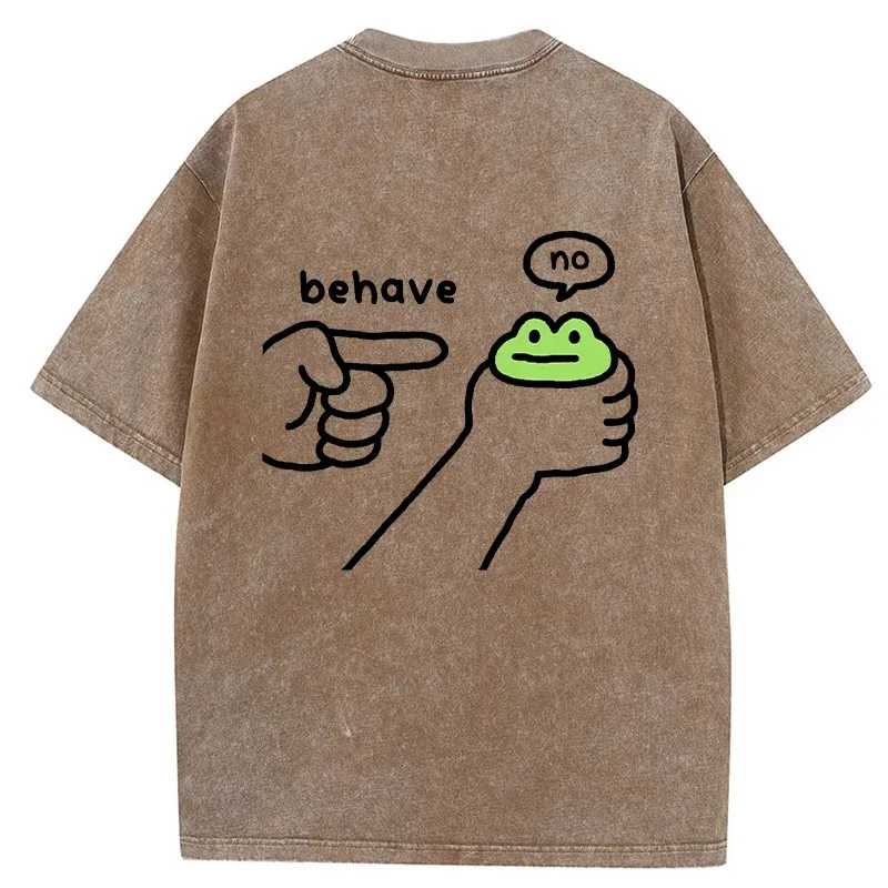 Tokyo-Tiger Dishonest Frog Back Washed T-Shirt