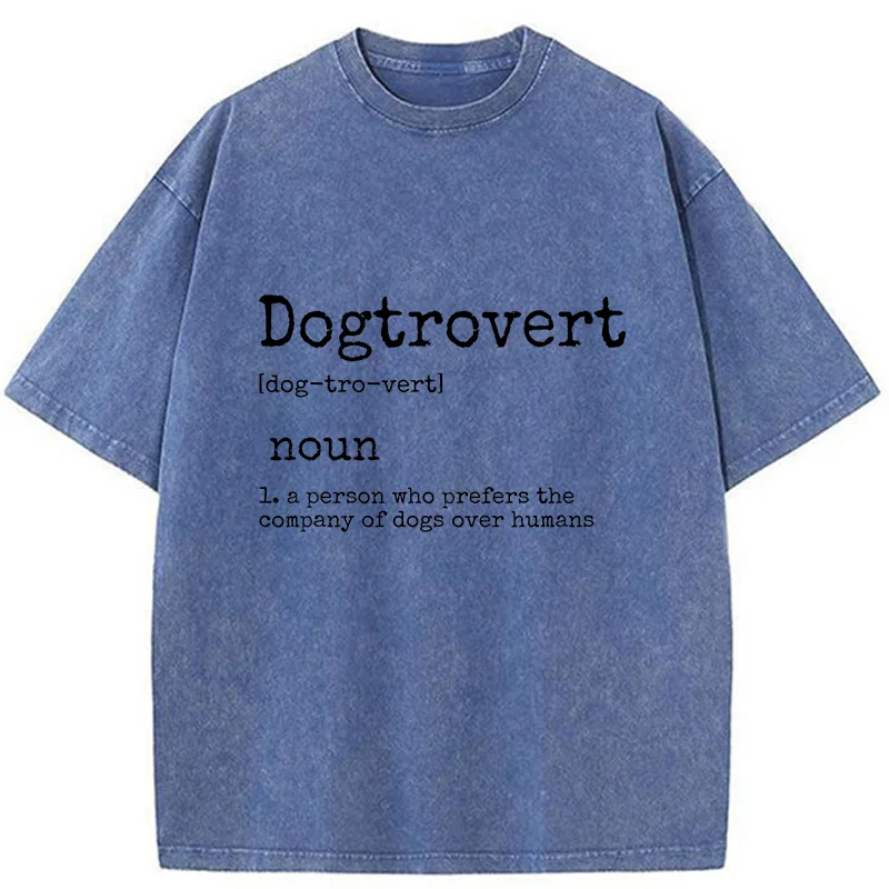 Tokyo-Tiger Dogtrovert Funny Washed T-Shirt