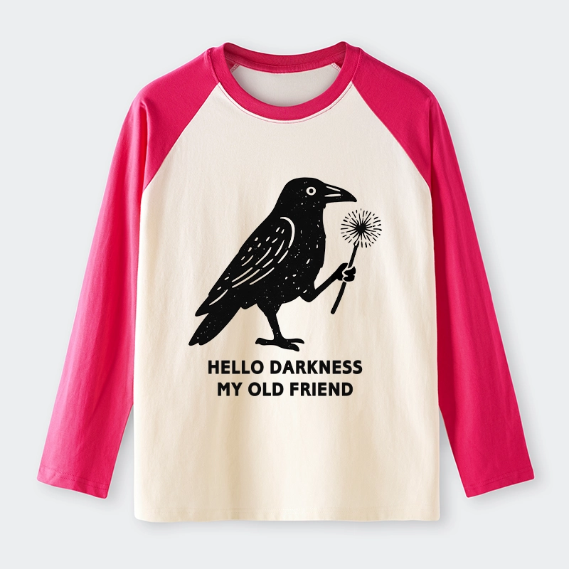 Tokyo-Tiger My Old Friend The Crow Raglan Long Sleeve T-shirt