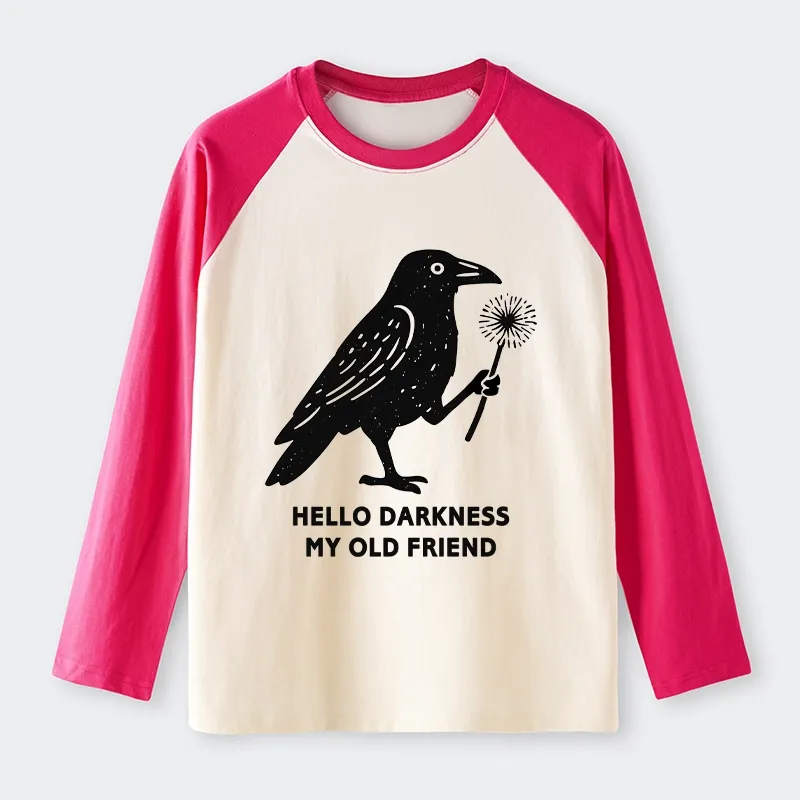 Tokyo-Tiger My Old Friend The Crow Raglan Long Sleeve T-shirt