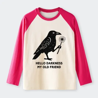 Tokyo-Tiger My Old Friend The Crow Raglan Long Sleeve T-shirt