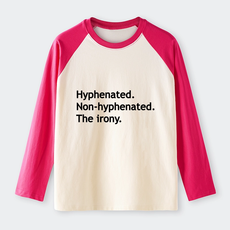 Tokyo-Tiger Hyphenated Funny Raglan Long Sleeve T-shirt