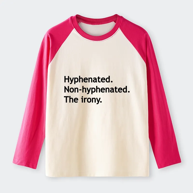 Tokyo-Tiger Hyphenated Funny Raglan Long Sleeve T-shirt