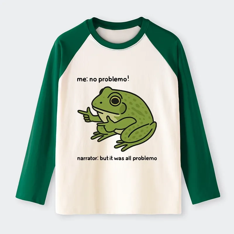 Tokyo-Tiger Stupid Frog Meme Raglan Long Sleeve T-shirt