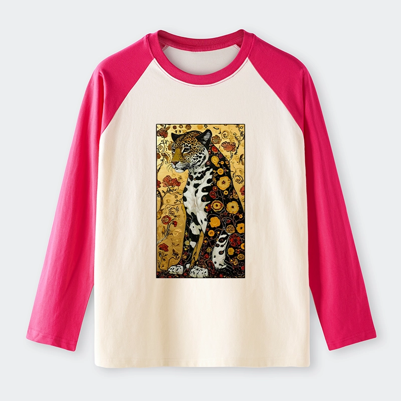 Tokyo-Tiger Magnificent Leopard Raglan Long Sleeve T-shirt