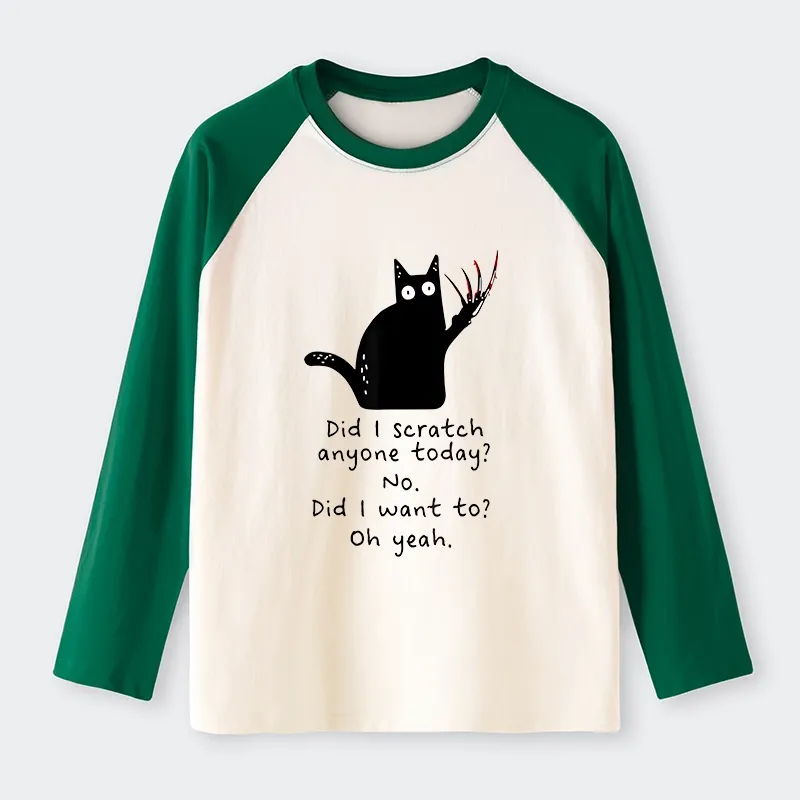 Tokyo-Tiger Cats With Sharp Claws Raglan Long Sleeve T-shirt