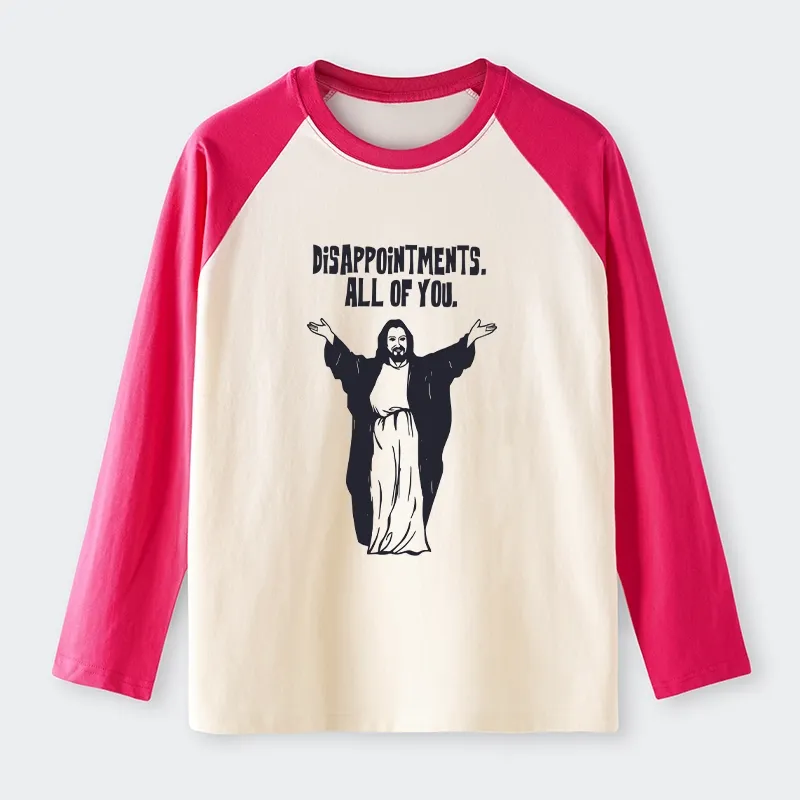 Tokyo-Tiger God Gives Disappointment Raglan Long Sleeve T-shirt