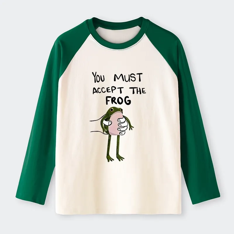 Tokyo-Tiger Accept This Frog Raglan Long Sleeve T-shirt