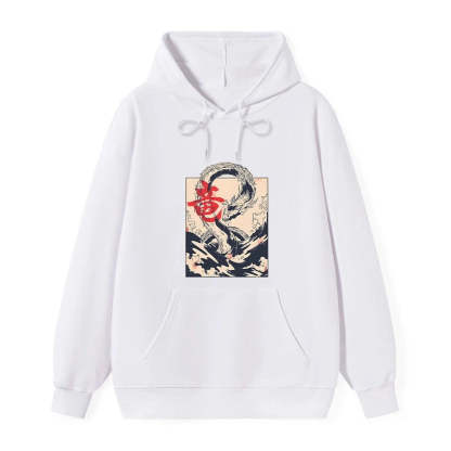 Tokyo-Tiger Sea Dragon Japanese Classic Hoodie