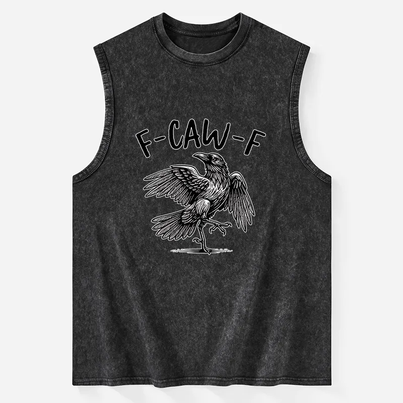 Tokyo-Tiger Crow's Cry Funny Washed Tank