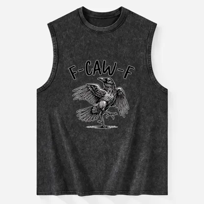 Tokyo-Tiger Crow's Cry Funny Washed Tank