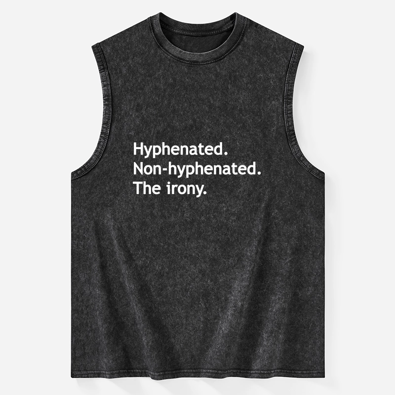 Tokyo-Tiger Hyphenated Funny Washed Tank