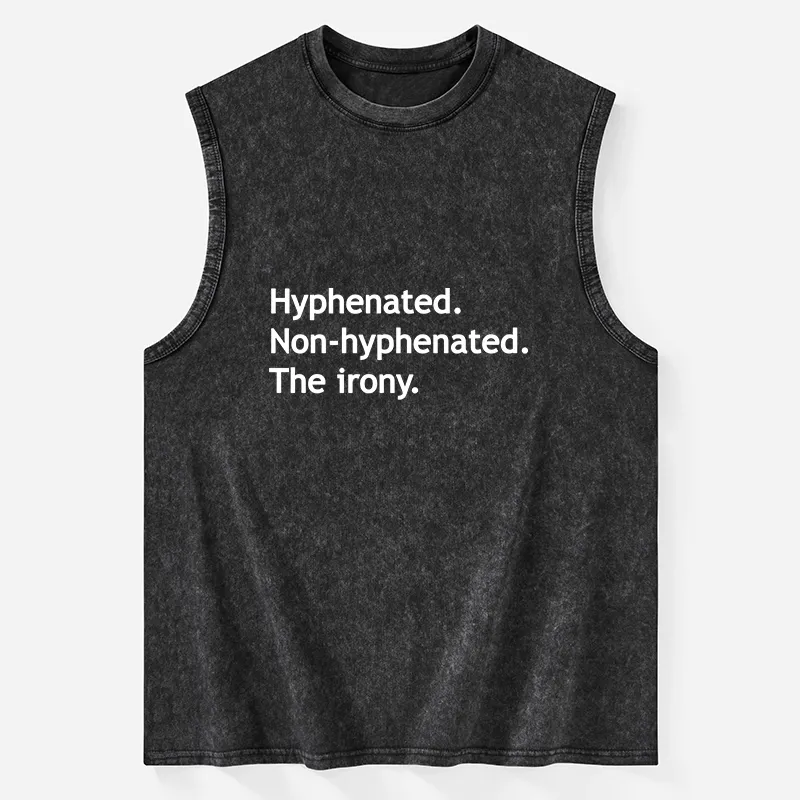 Tokyo-Tiger Hyphenated Funny Washed Tank