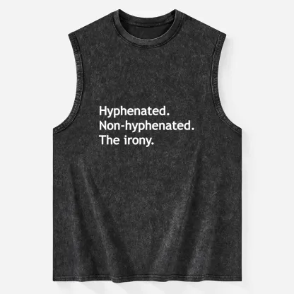 Tokyo-Tiger Hyphenated Funny Washed Tank