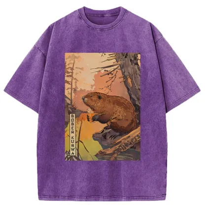Tokyo-Tiger Beaver By The River Washed T-Shirt