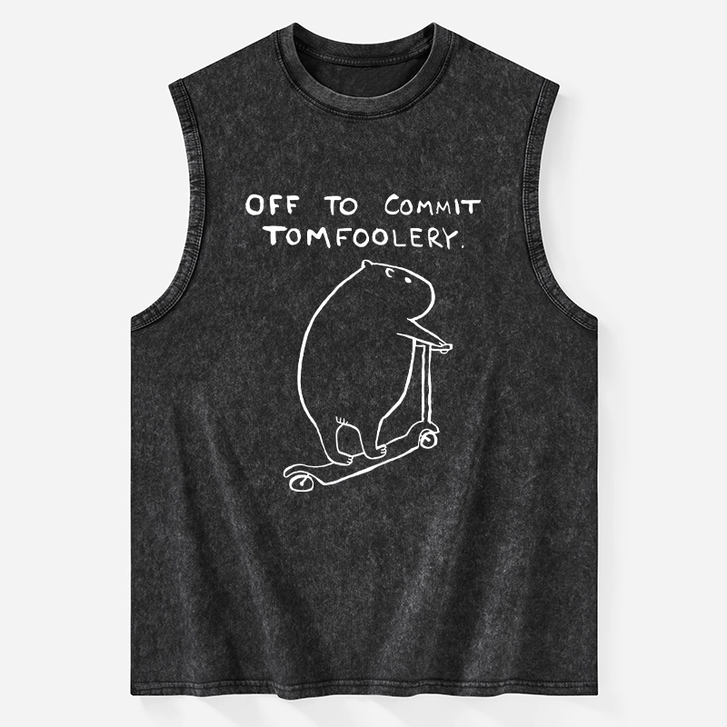 Tokyo-Tiger Capybara Is Ready To Do Something Bad Washed Tank