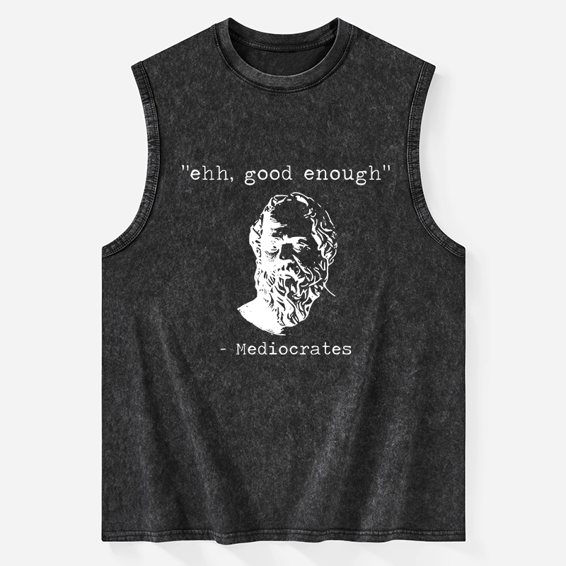Tokyo-Tiger Mediocrates Meme Washed Tank