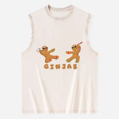 Tokyo-Tiger Gingerbread Ninja Washed Tank