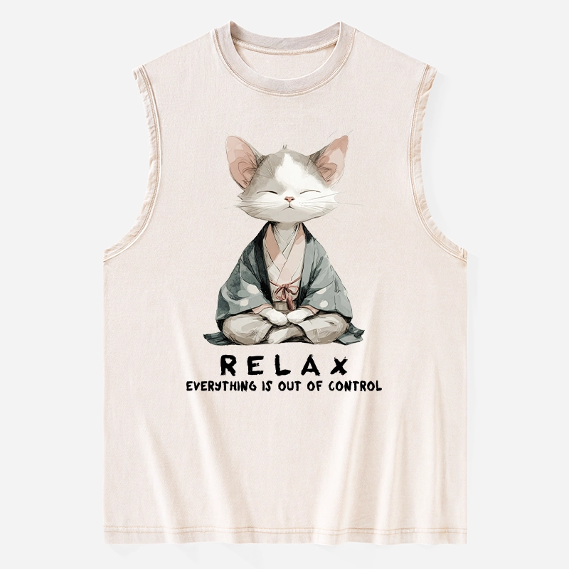 Tokyo-Tiger Zen Cat Relaxation，Everything's Out Of Control Washed Tank